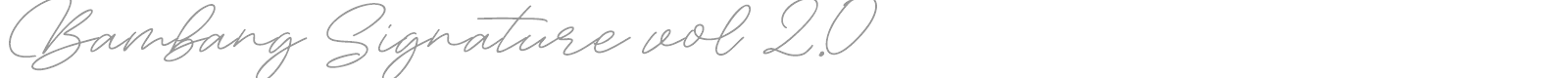 Bambang Signature font preview